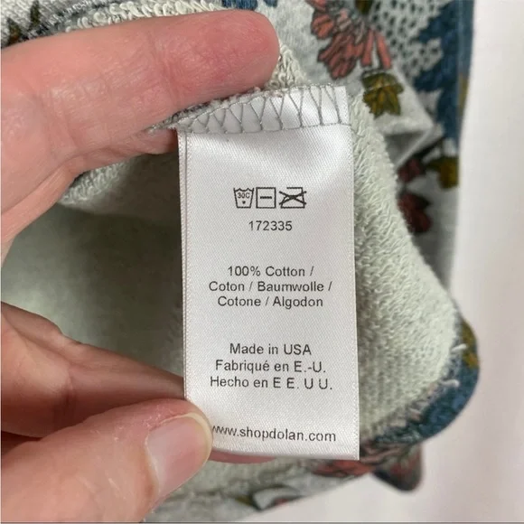 Anthropologie Dolan Left Coast Tagawa Gray
Floral Blouson Sleeve Sweatshirt - Picture 10 of 12